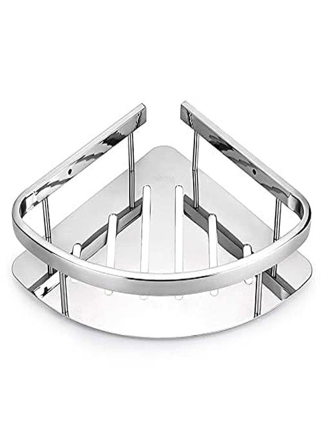 FOLX FBA71 304 Stainless Steel Wall Monted Bathroom Shelf Organizer/Shelf for Bathroom/Kitchen Shelves/Wall - Chrome (1, Corner Shelf) - Image 1